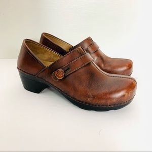 DANSKO Brown Leather Clogs